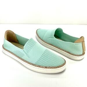 UGG Women's Mint Green Knit Slip-On Sneakers with Tan Heel Tab